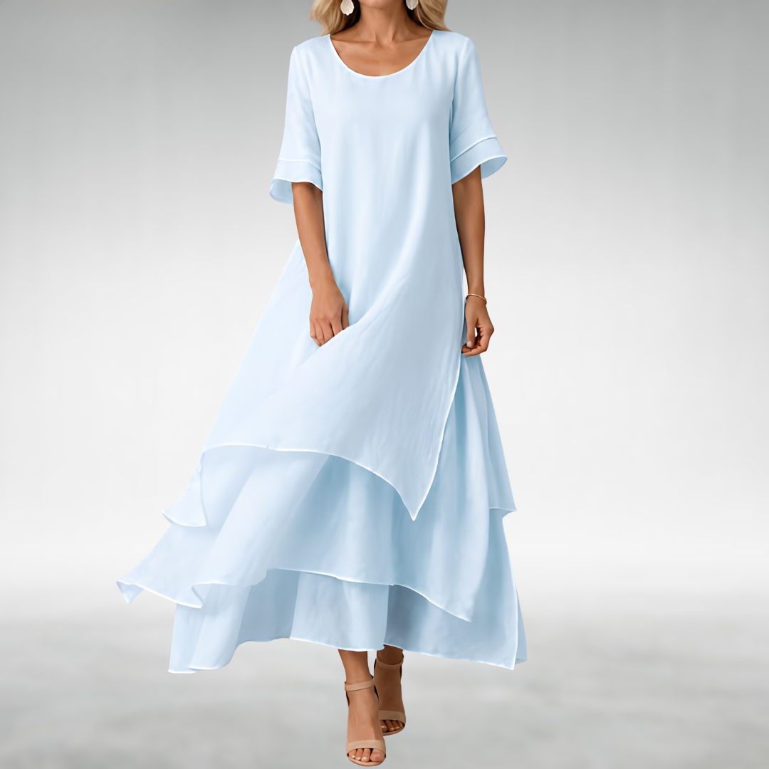 Natasha™ | Soepelvallende maxi-jurk