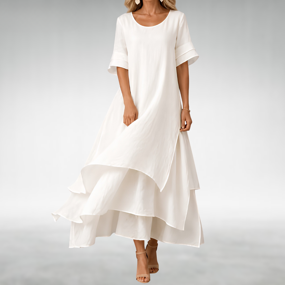 Natasha™ | Soepelvallende maxi-jurk