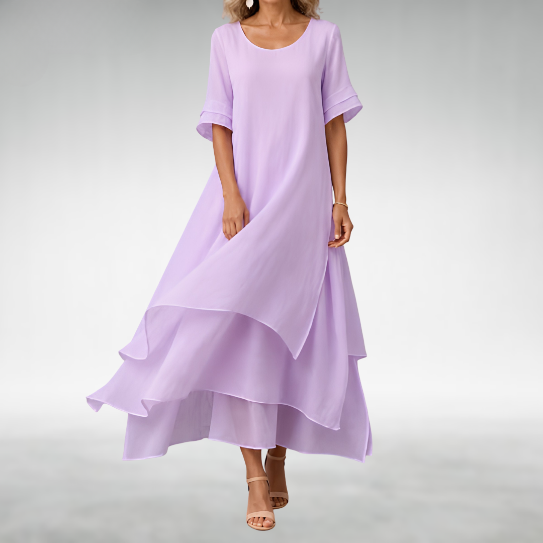 Natasha™ | Soepelvallende maxi-jurk