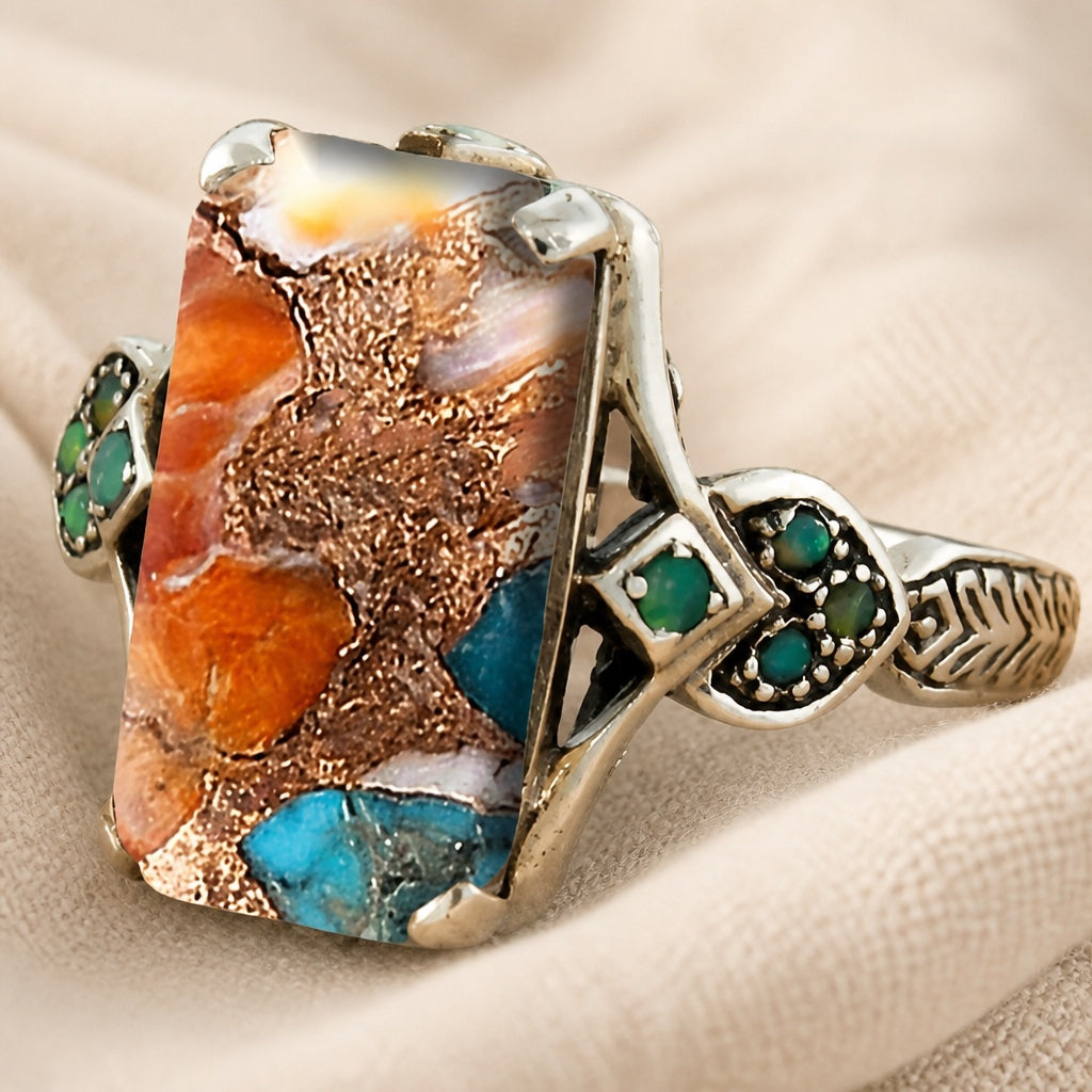 Evelyn | Bohemien vintage stenen ring