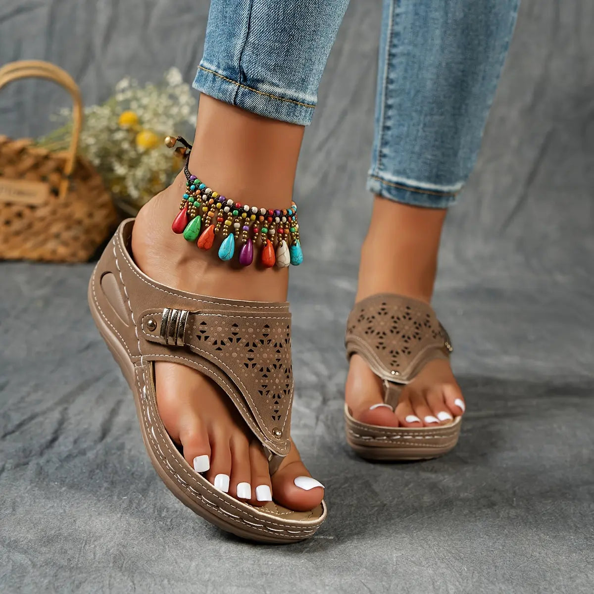 Élodie - Women's Wedge-Toe Sandals