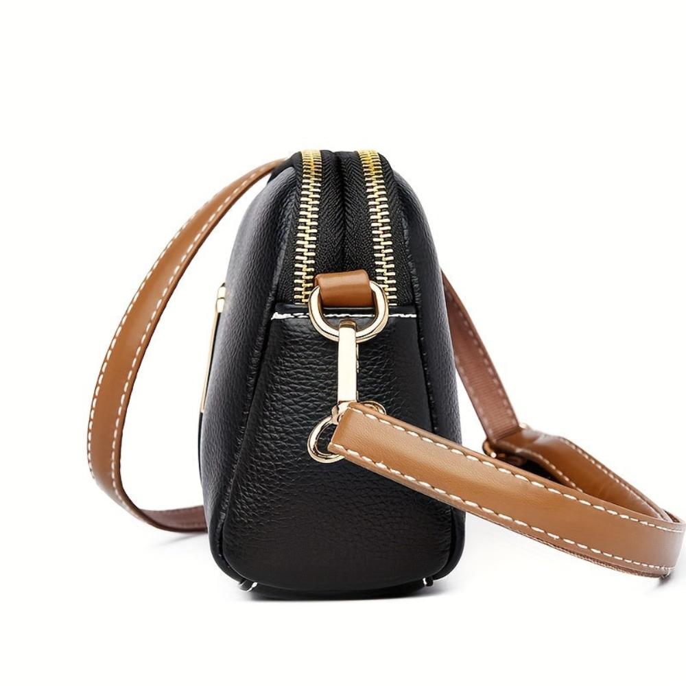 Embellished Mila Litchi Crossbody Bag