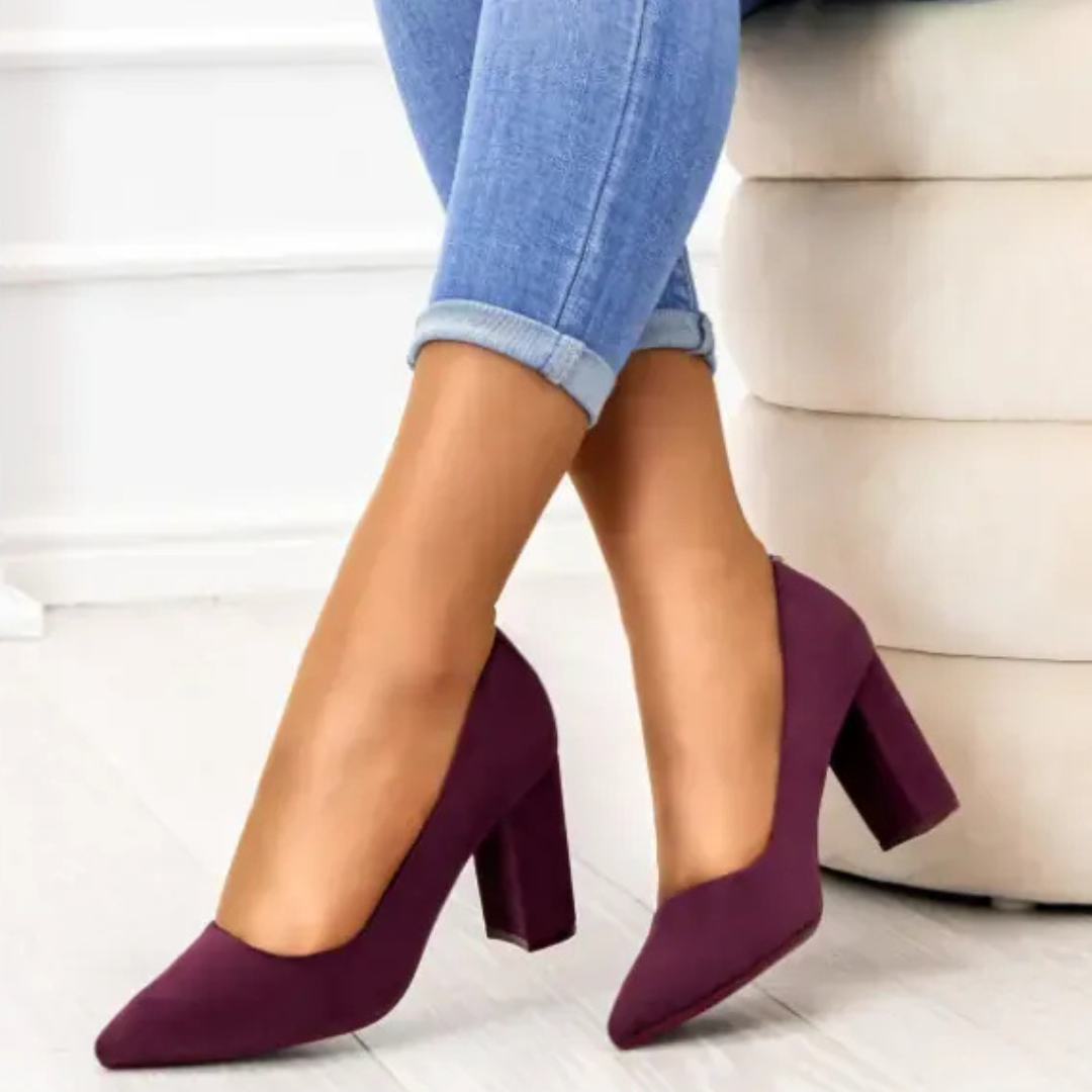 Marie Burgundy Pumps