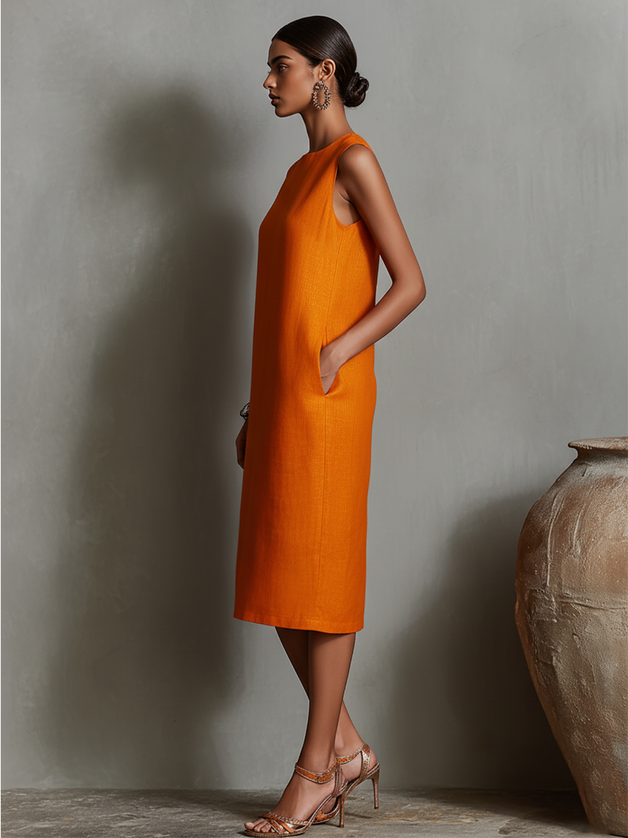 Maureen™ | Midi-jurk met zakken