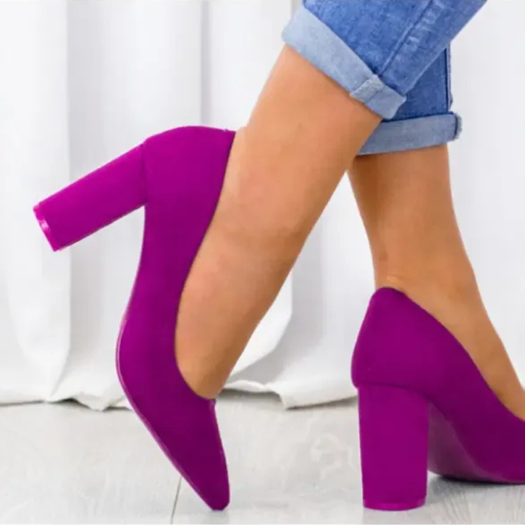 Marie Burgundy Pumps