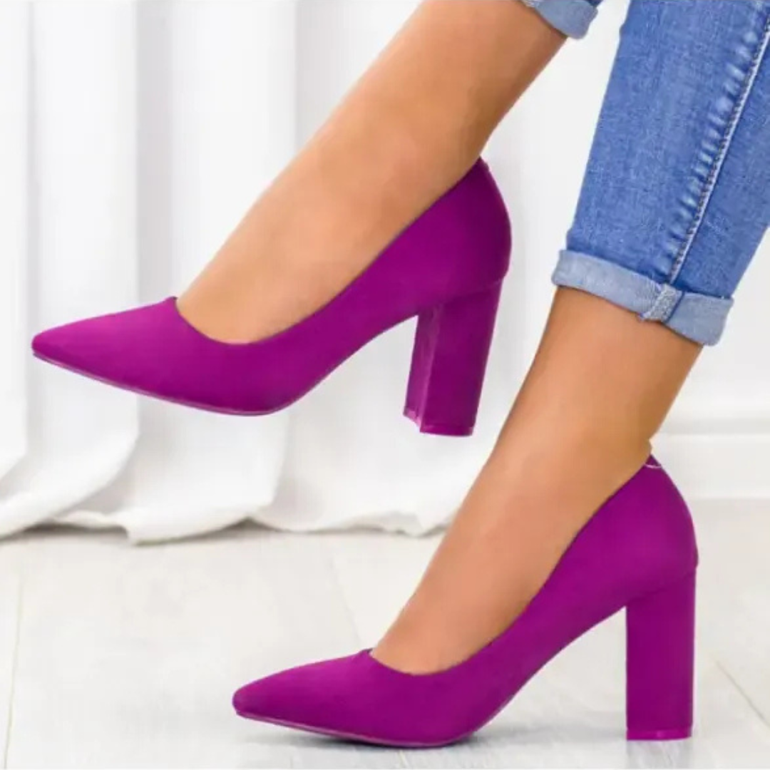 Marie Burgundy Pumps