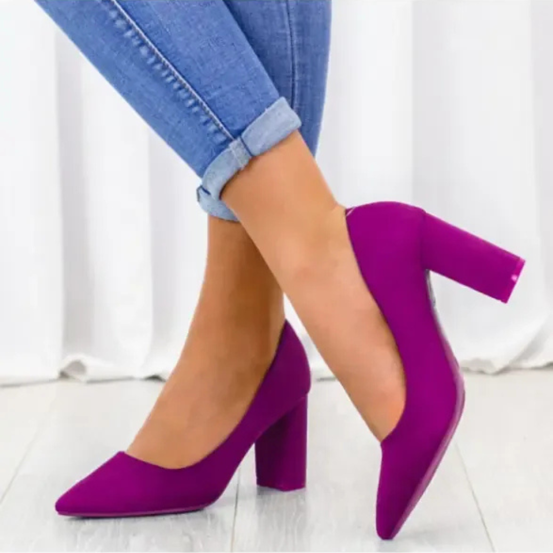 Marie Burgundy Pumps