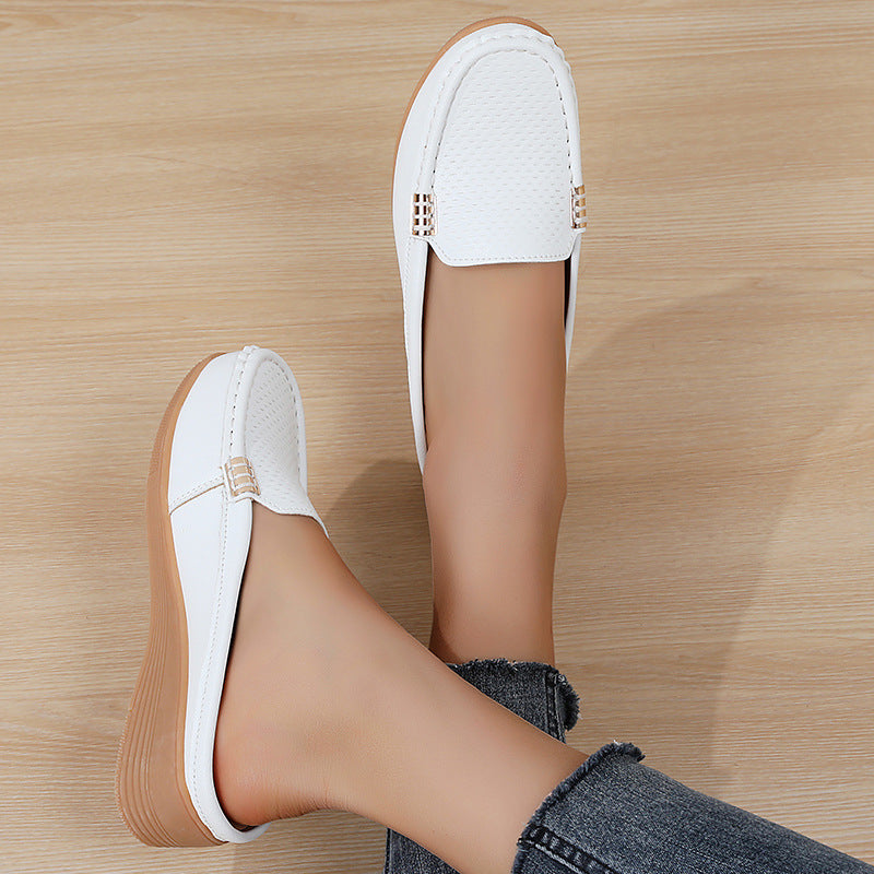 Alisha - Slip-on, lightweight, leather, everyday, orthopedic moccasins