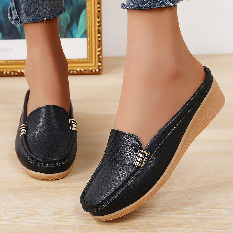 Alisha - Slip-on, lightweight, leather, everyday, orthopedic moccasins