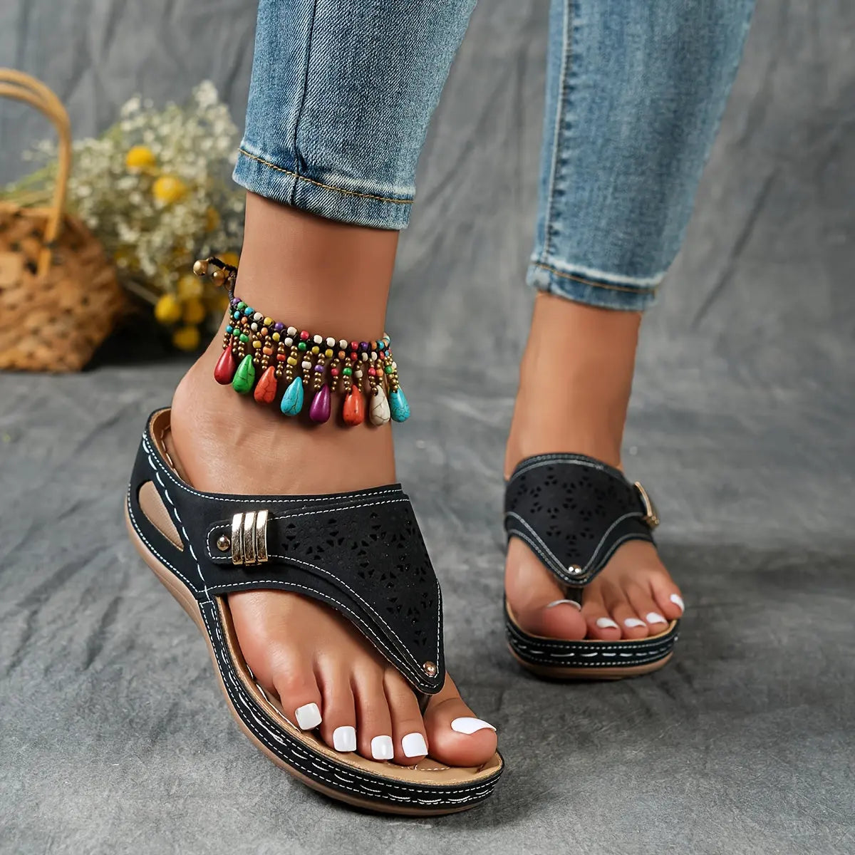 Élodie - Women's Wedge-Toe Sandals