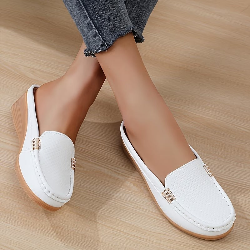 Alisha - Slip-on, lightweight, leather, everyday, orthopedic moccasins