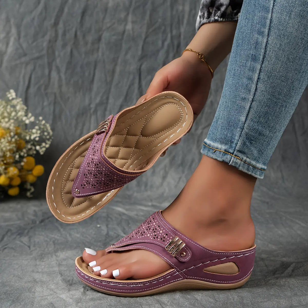 Élodie - Women's Wedge-Toe Sandals