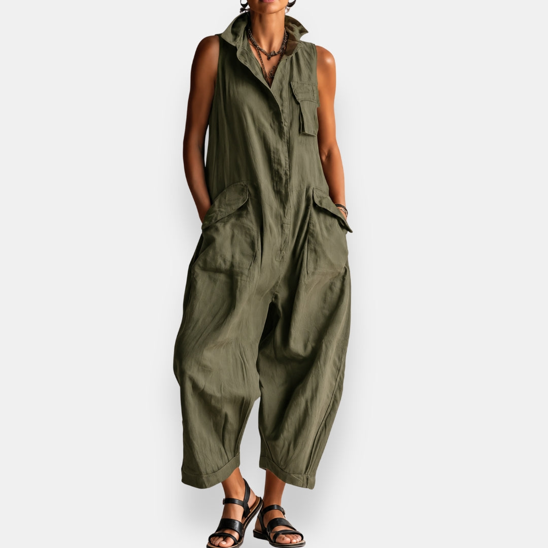 Geraldine | Oversized mouwloze jumpsuit