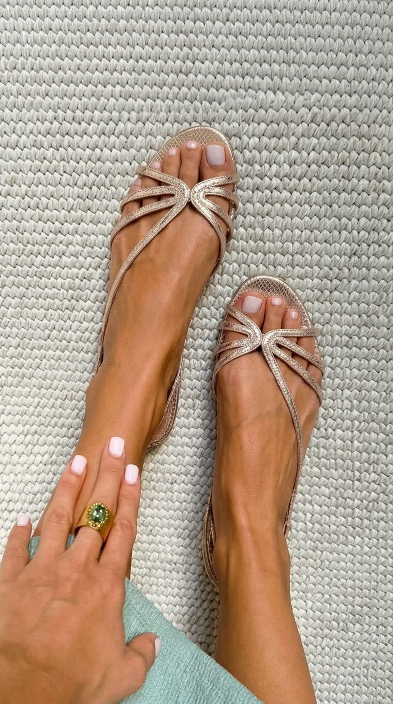 Ginevra | Gouden sandalen: zomerse elegantie