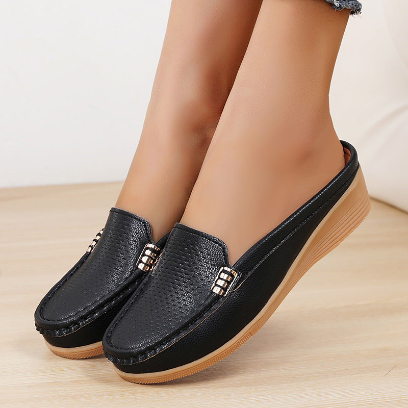 Alisha - Slip-on, lightweight, leather, everyday, orthopedic moccasins