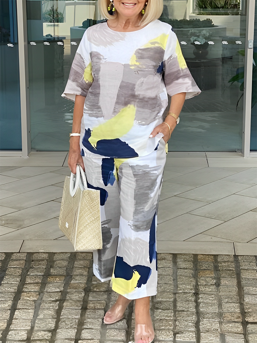 Casual Print Tweedset