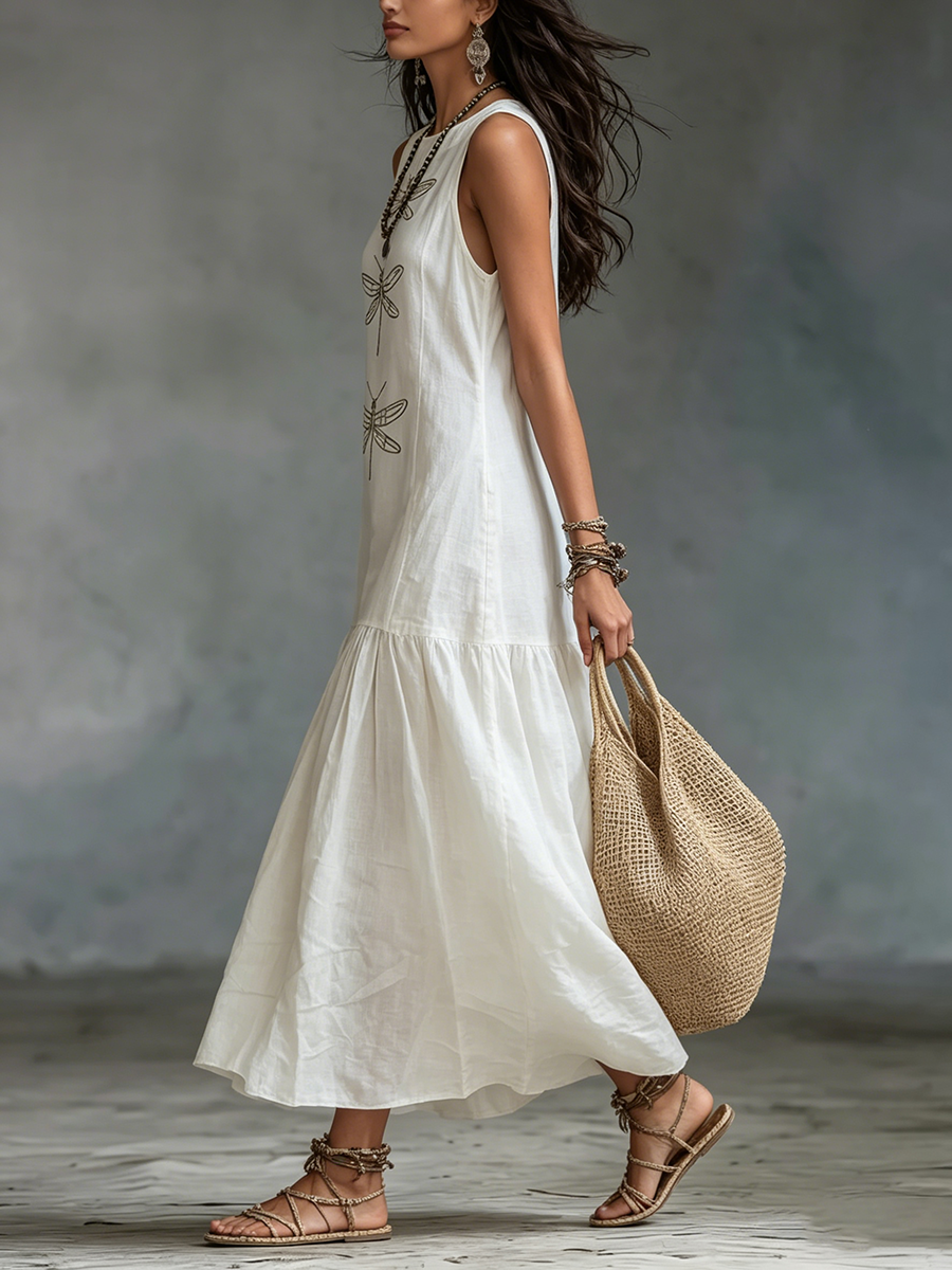 Geneva | Mouwloze maxi-jurk