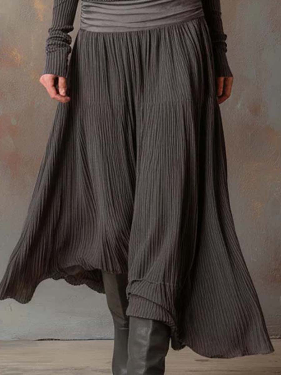 Arin™ | Vintage geribbelde gebreide maxi-jurk