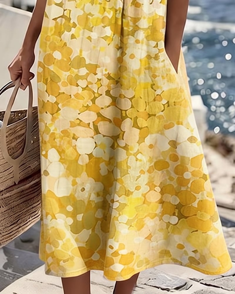 Jurk met print, losvallend model