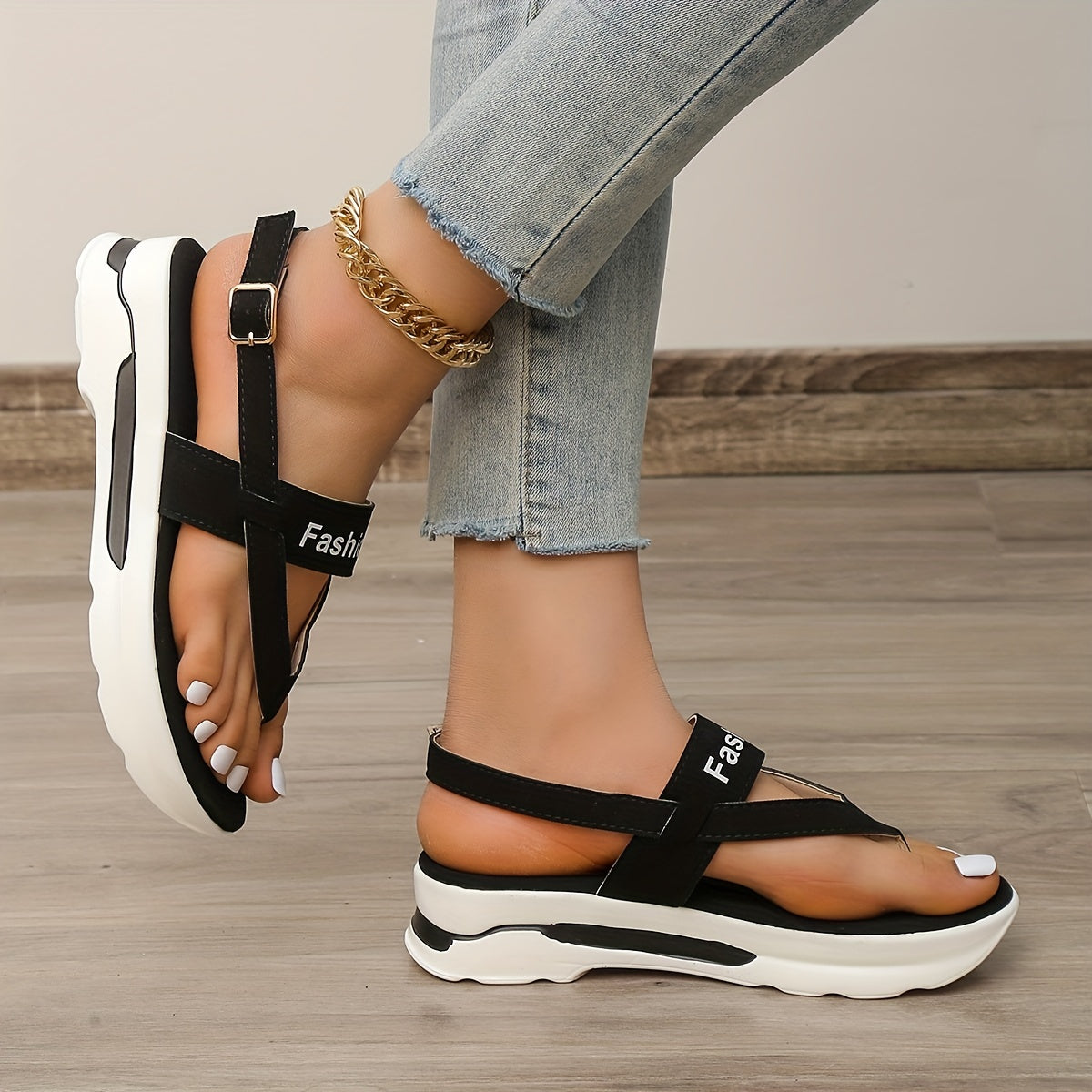Susan - Orthopedic Platform Thong Sandals