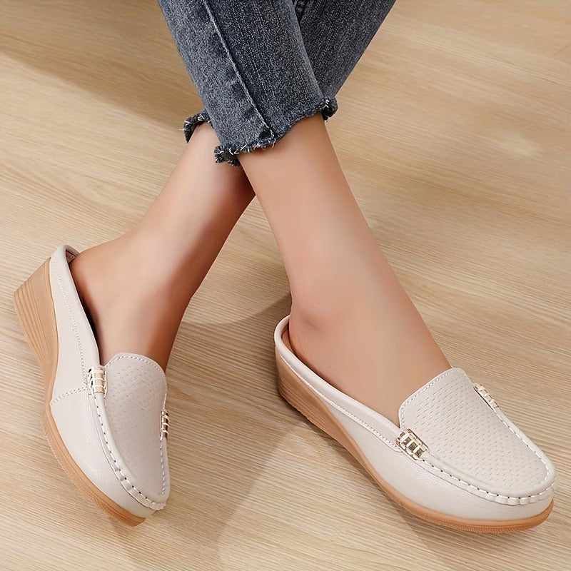 Alisha - Slip-on, lightweight, leather, everyday, orthopedic moccasins
