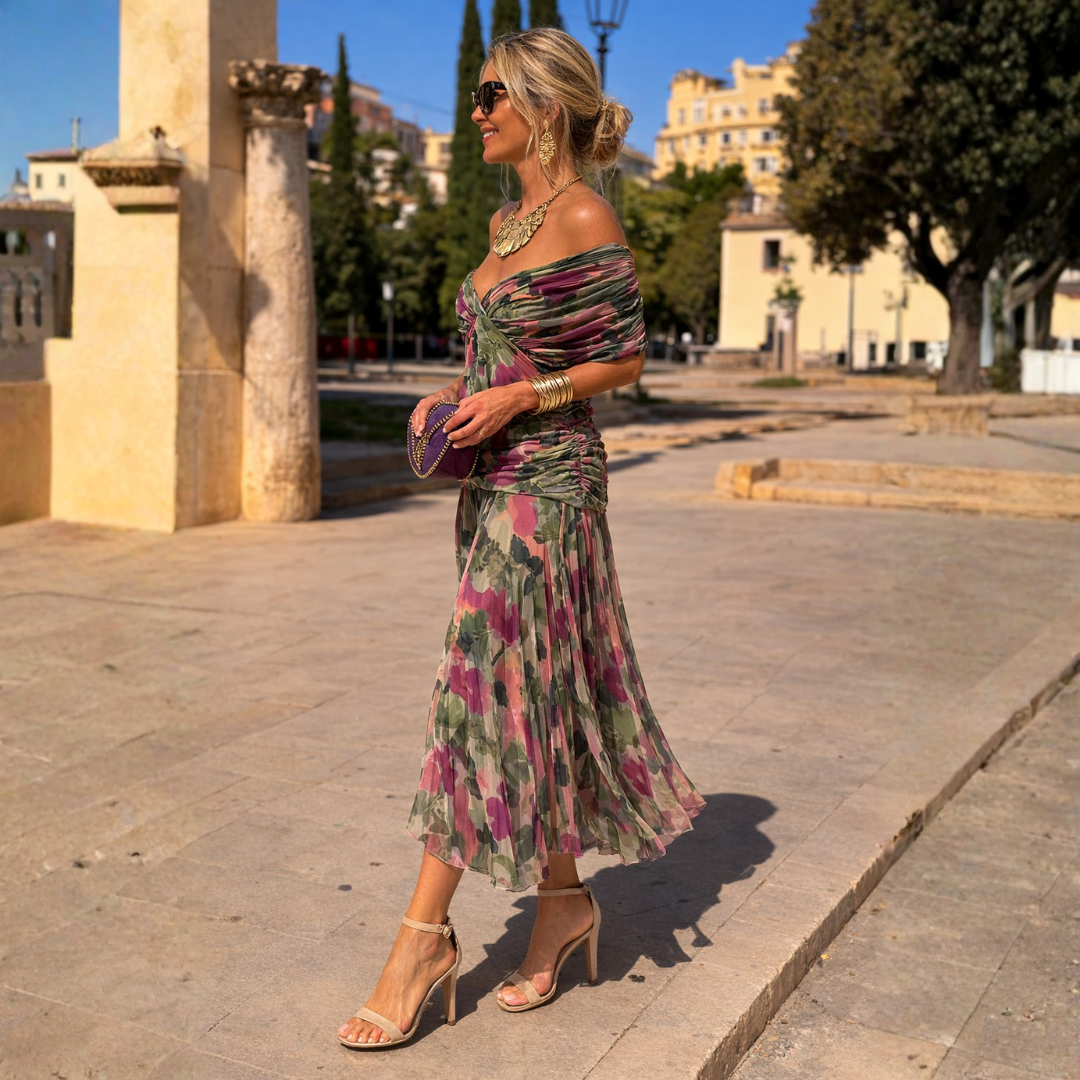 Lydia | Maxi-jurk met blote schouders