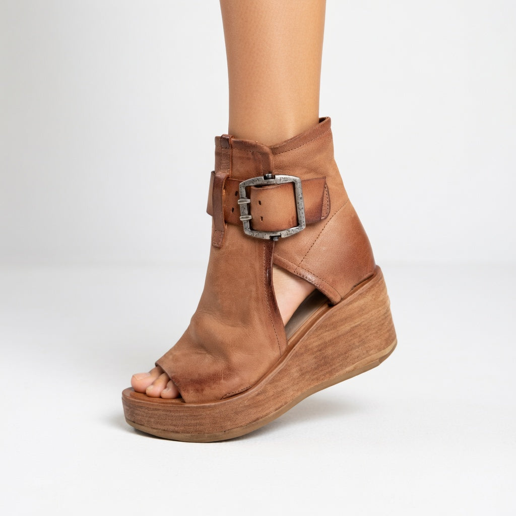 Orélisse™ — Modern-style open-toe wedge ankle boots