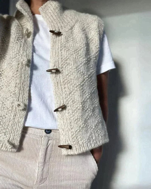 Elegant gebreid mouwloos vest