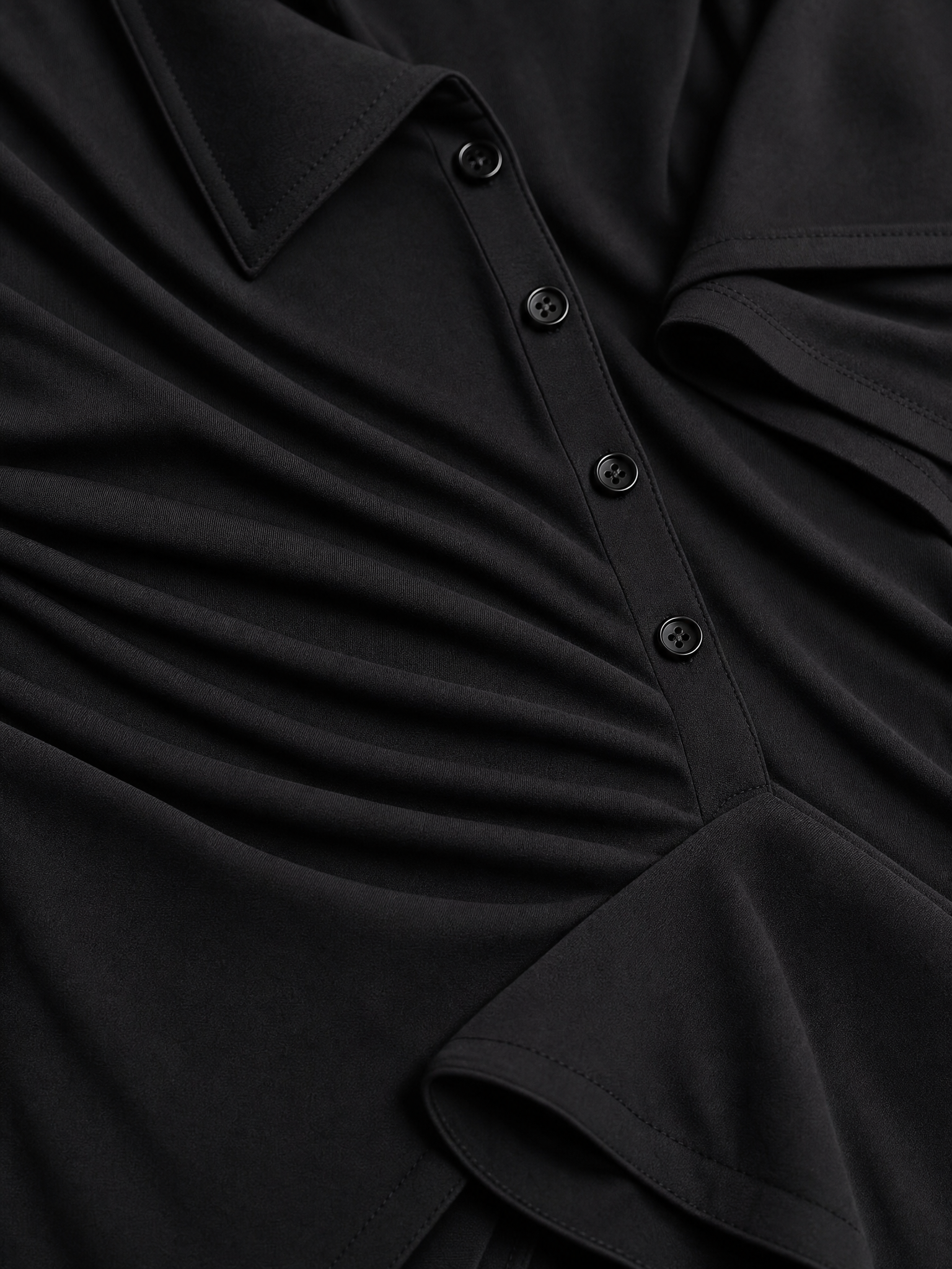 Veya™ | Moderne, minimalistische casual-formele maxi-jurk met V-hals en een nauwsluitend silhouet