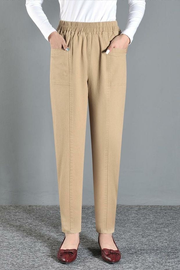 Hoge taille rechte broek