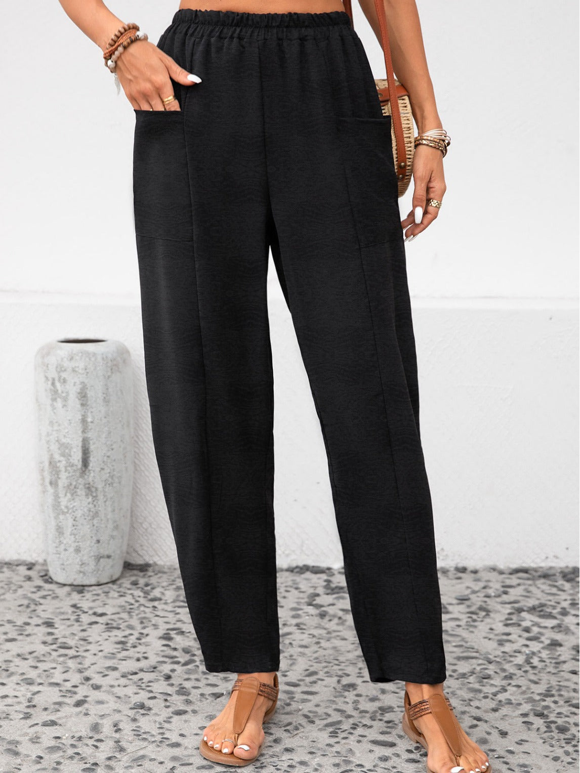 Plus Size Ice Silk Broek