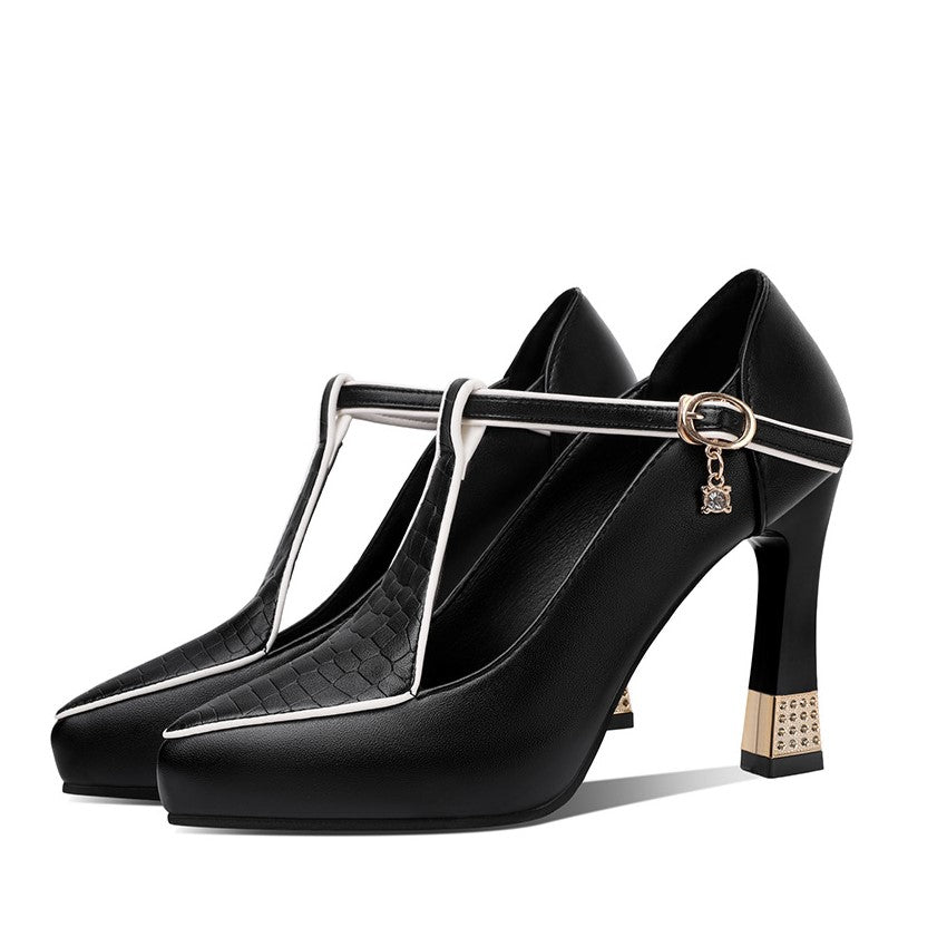 Aurora – Jeweled T-Bar Pumps