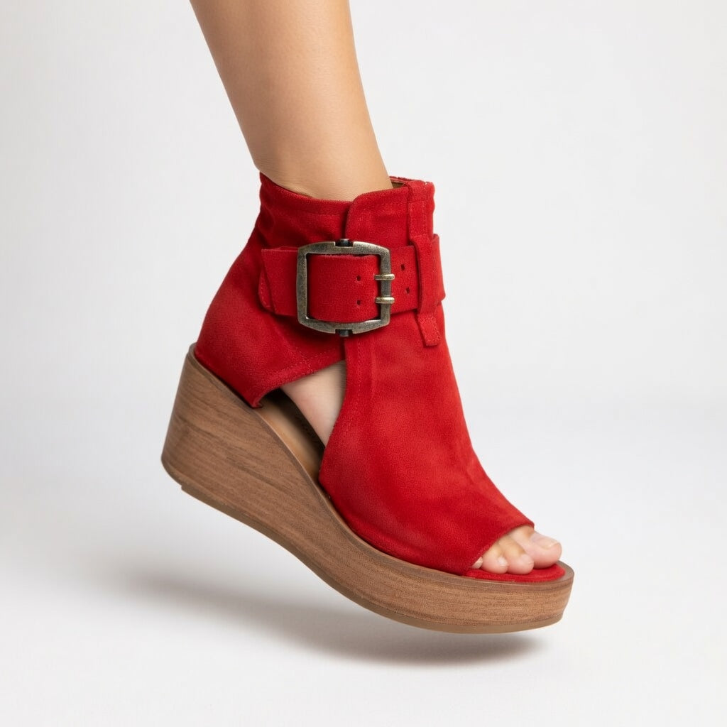 Orélisse™ — Modern-style open-toe wedge ankle boots