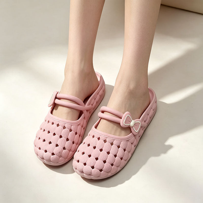 Norene™ | Ademende orthopedische sandalen met opengewerkte strikversiering
