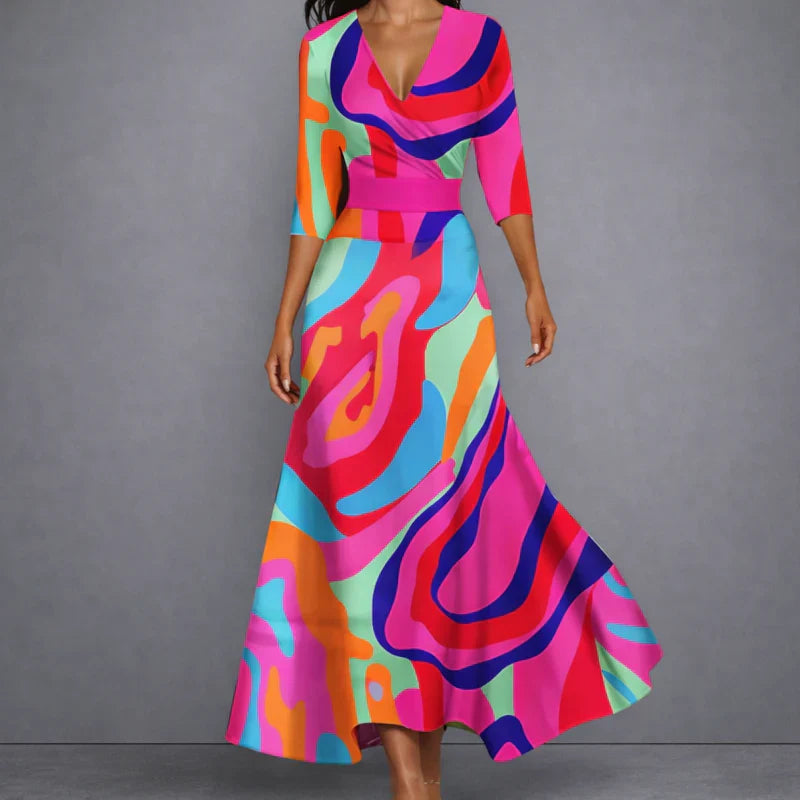 Calla | Maxi-jurk met bloemenprint voor een elegante, zelfverzekerde uitstraling