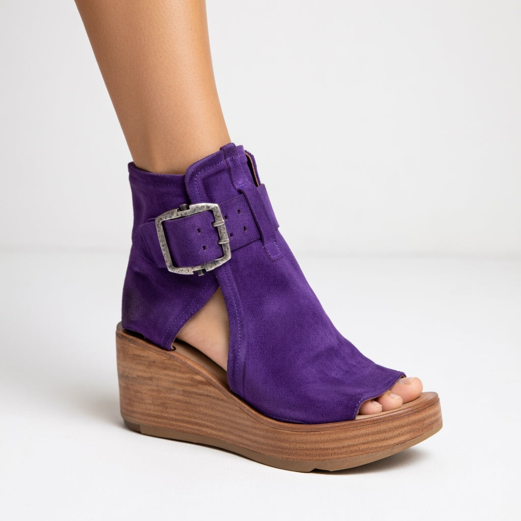 Orélisse™ — Modern-style open-toe wedge ankle boots
