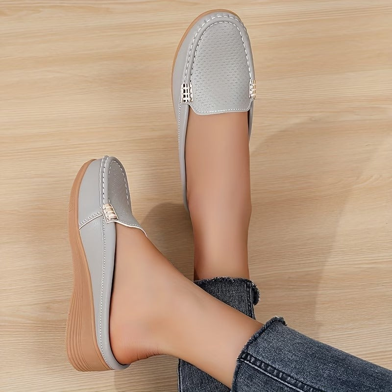 Alisha - Slip-on, lightweight, leather, everyday, orthopedic moccasins
