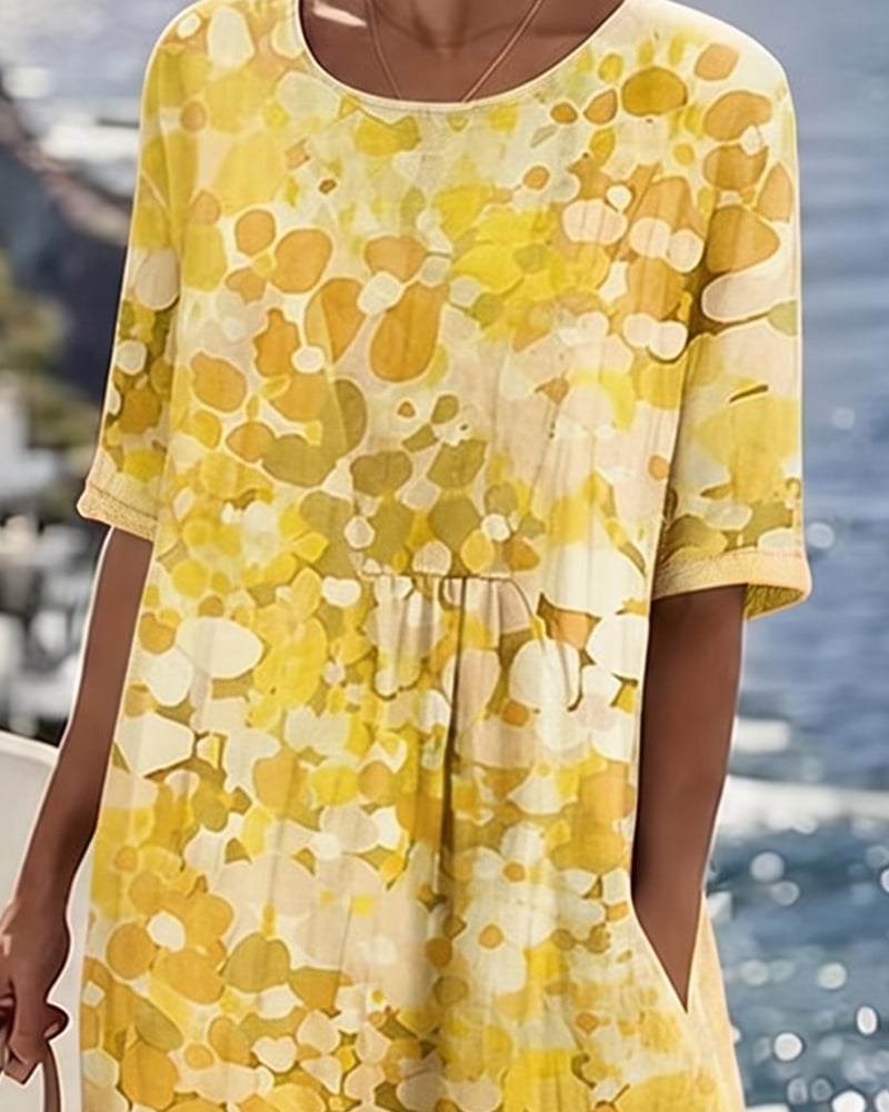 Jurk met print, losvallend model
