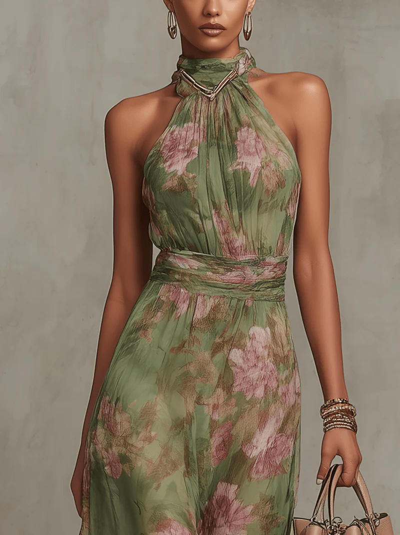 Evelien | Elegante maxi-jurk met bloemenprint