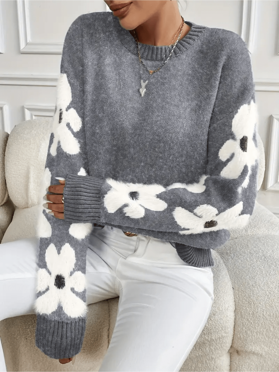 Flora | Elegante en Comfortabele Sweater met Bloemenprint