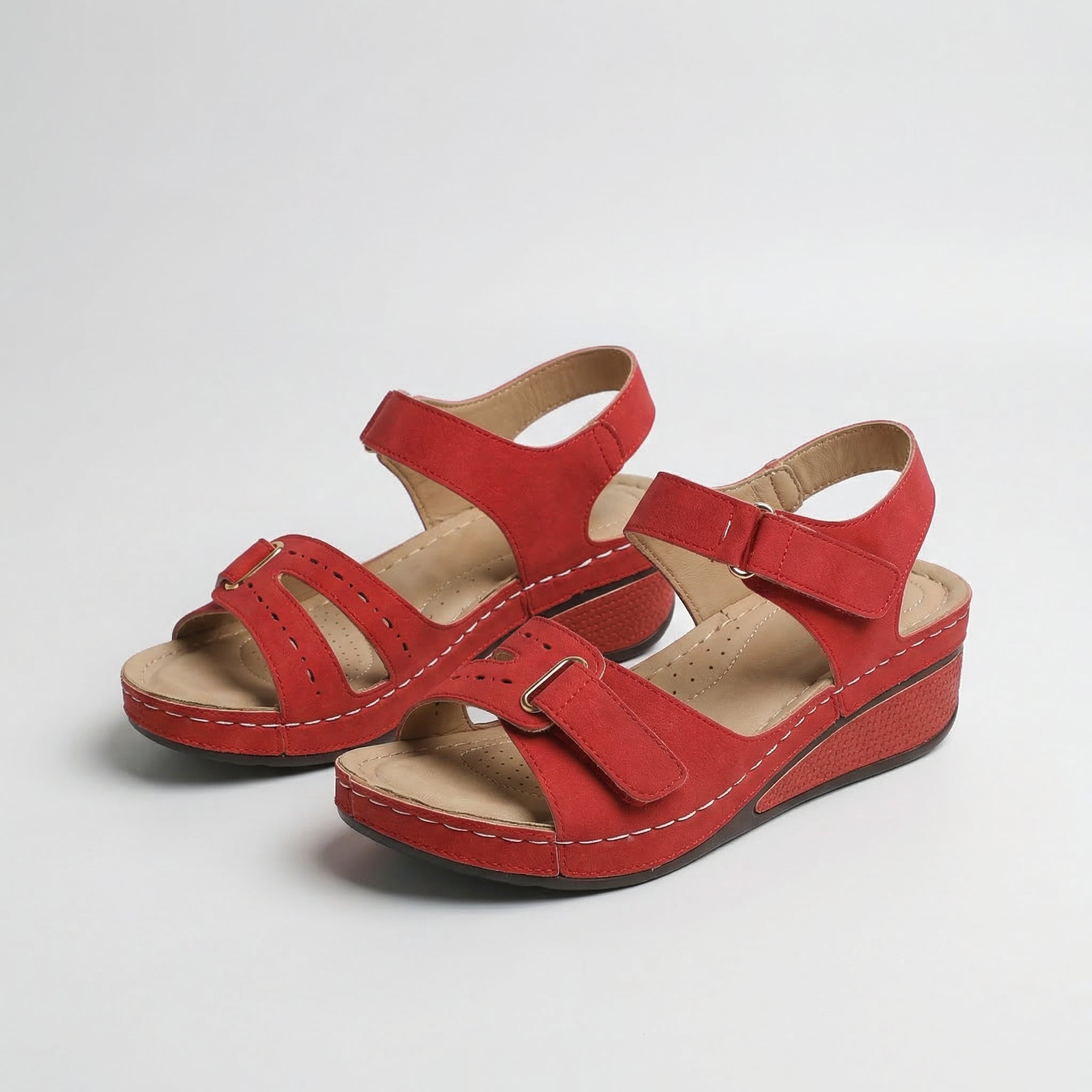 Sandy - Bequeme Orthopädische Sandalen mit Keilabsatz