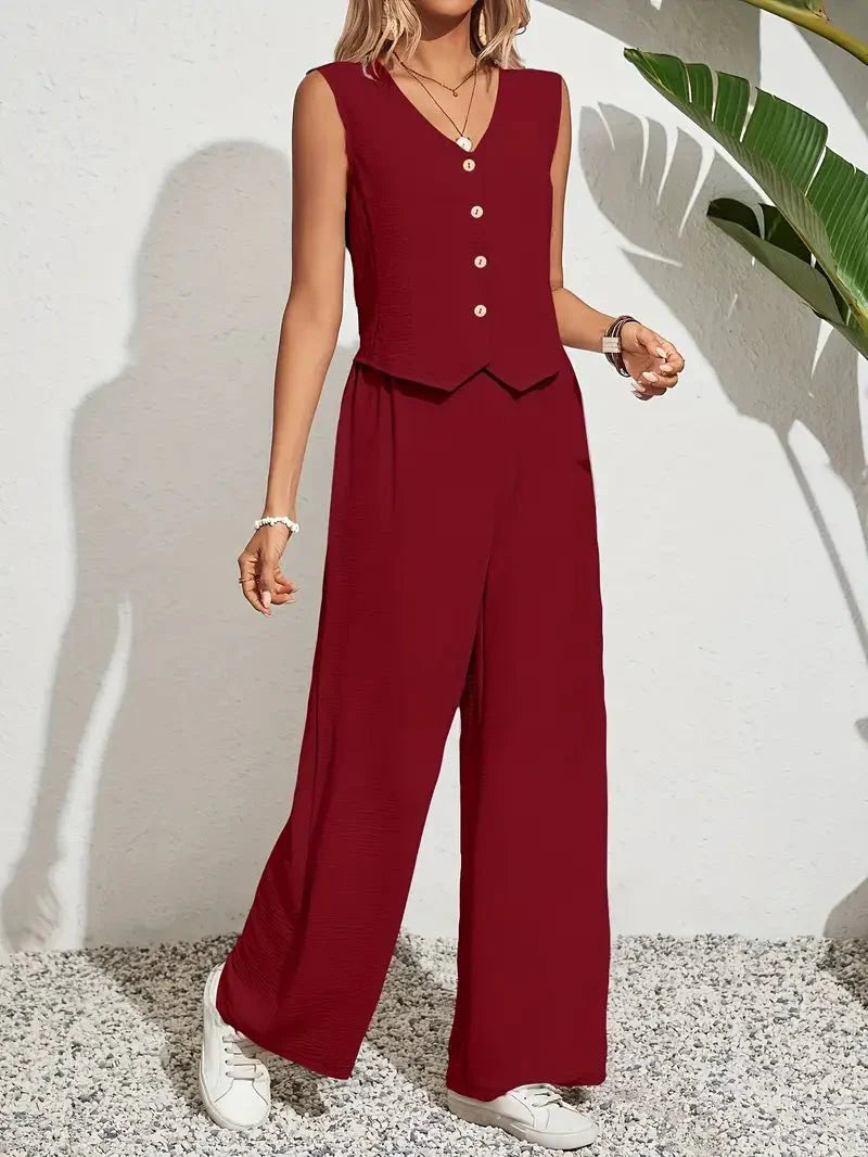 Lisa™ | Casual zomerset met sweetheart halslijn