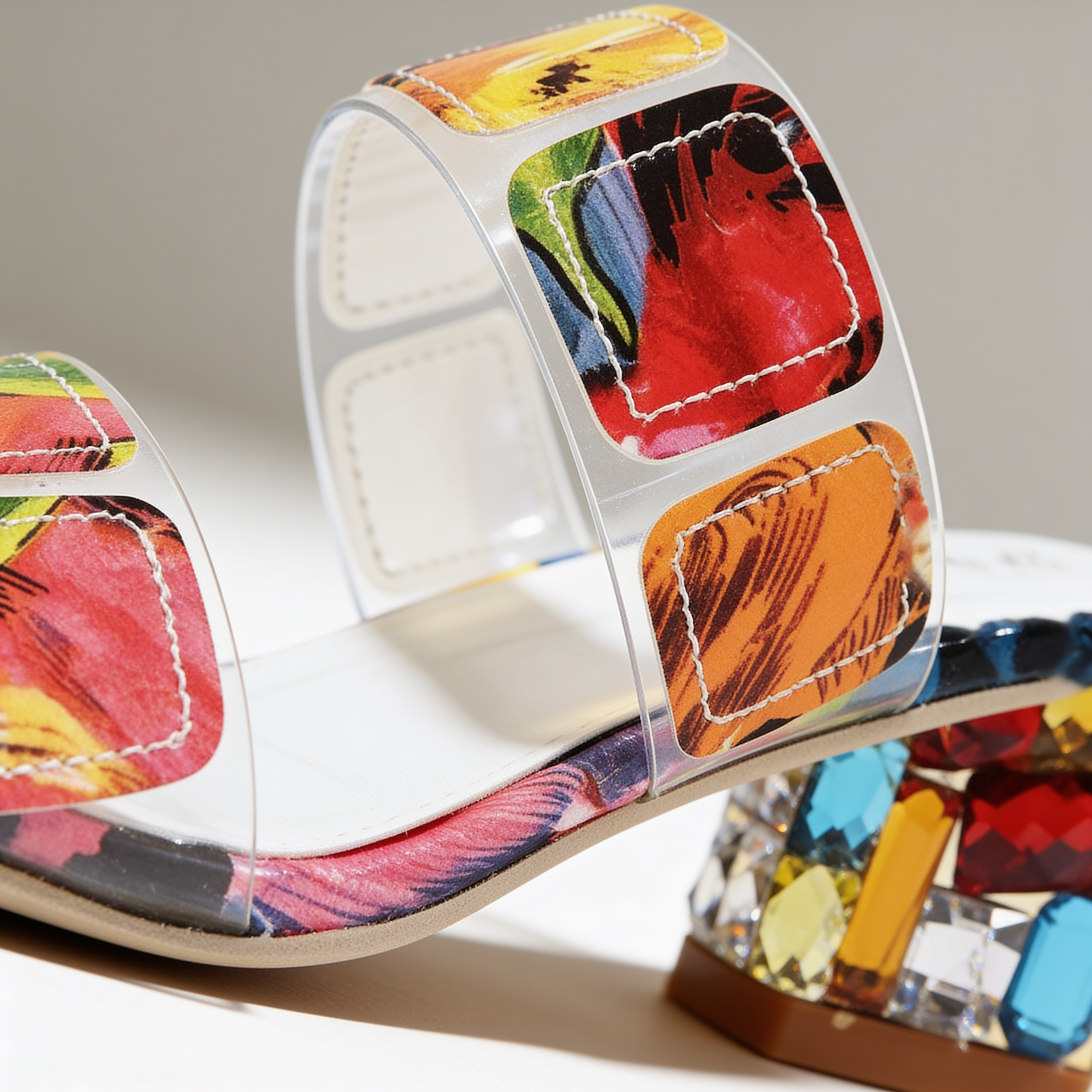 Odette | sandalen met juweelversiering op hak