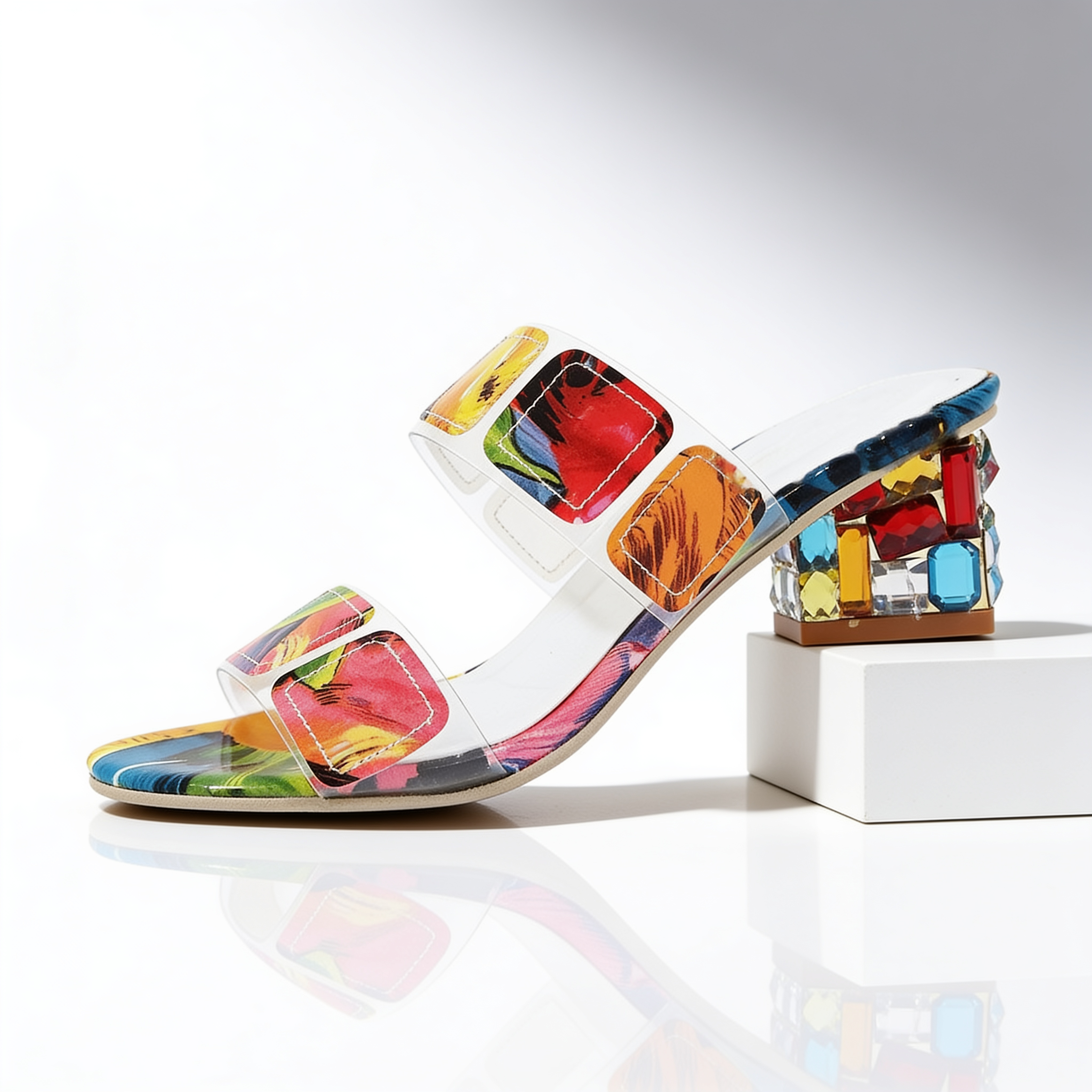 Odette | sandalen met juweelversiering op hak