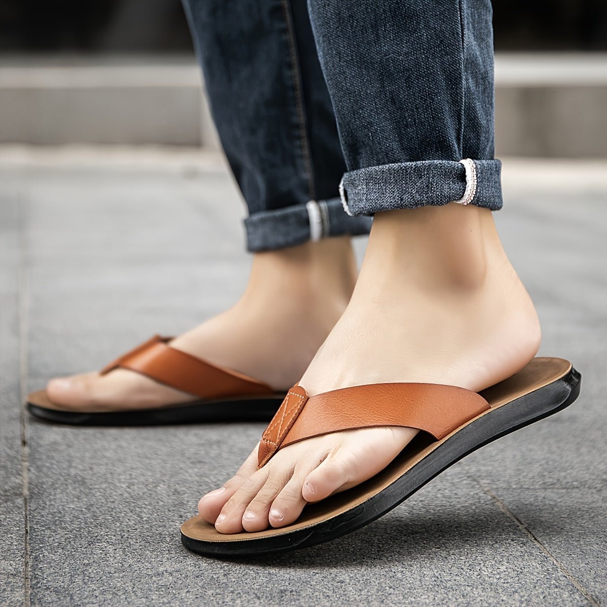 Marcel Klassieke Heren Slippers met PU Zool