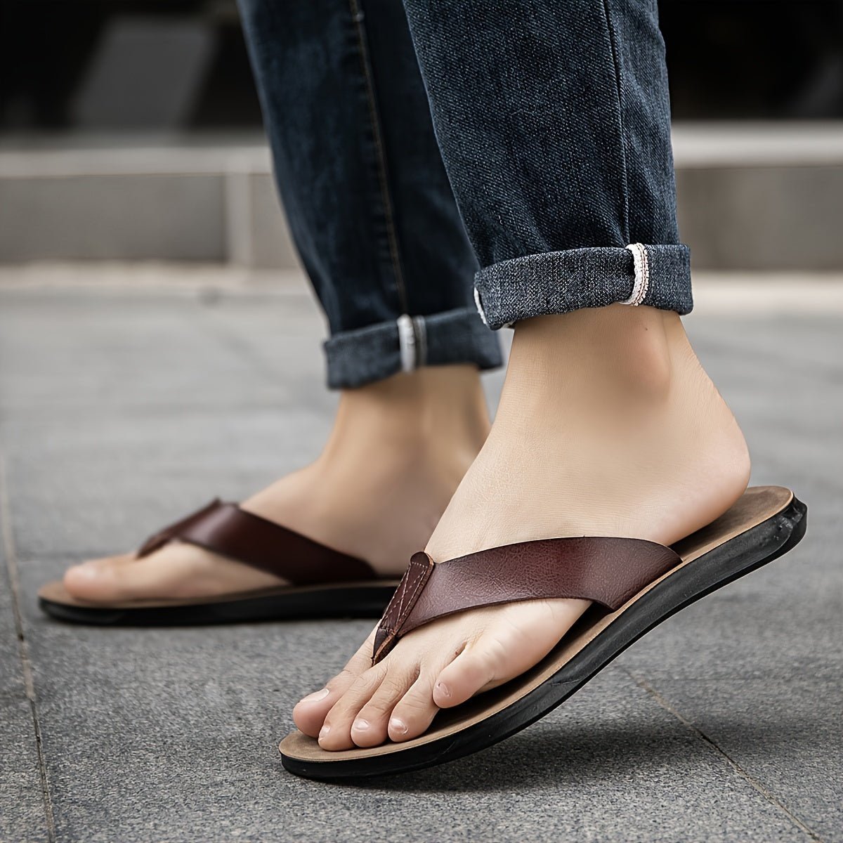 Marcel Klassieke Heren Slippers met PU Zool