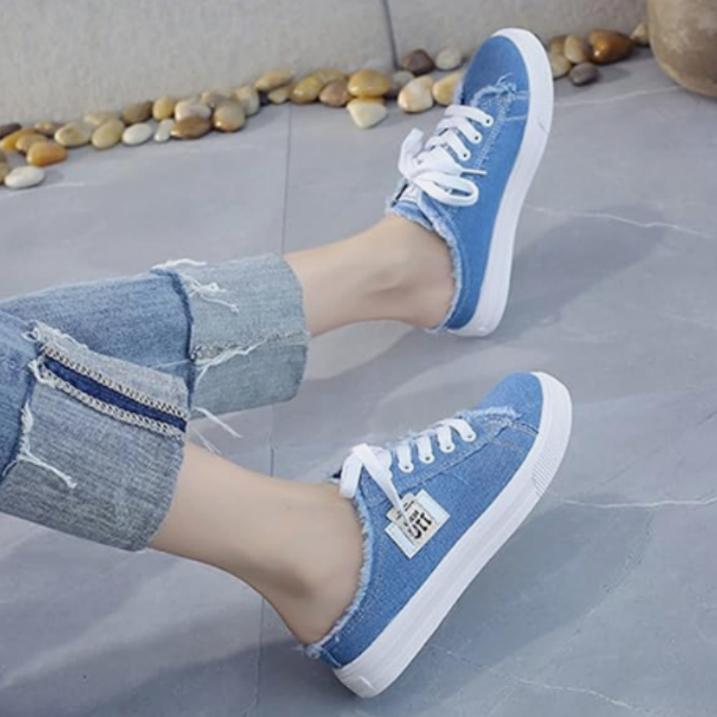 Amelia - Orthopedic Denim mules – Easy to slip on