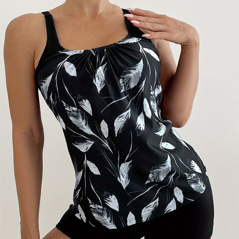 Sophie™ | Tweedelig badpak met patroon – tummy control, vierwegstretch, zonbescherming