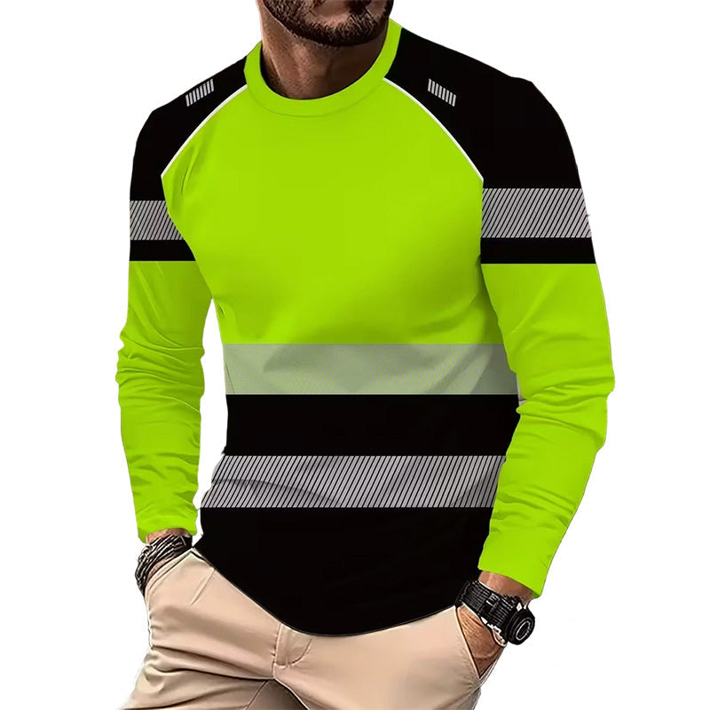 Edo | Sportieve heren-longsleeve – vochtafvoerend, met subtiele print, voor actieve dagen