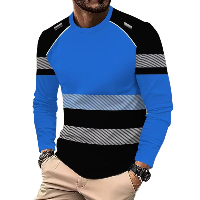 Edo | Sportieve heren-longsleeve – vochtafvoerend, met subtiele print, voor actieve dagen